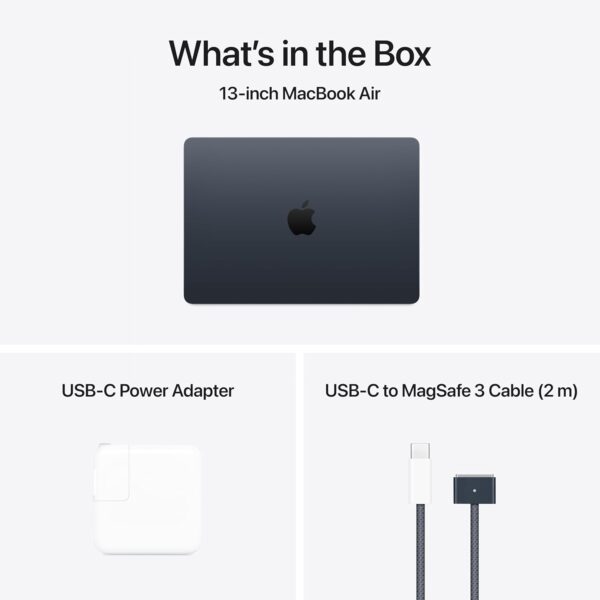 Apple MacBook Air 2025 M4, 13,6 polegadas, 16 GB , 256 GB SSD Midnight - Imagem 2