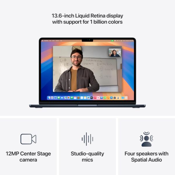Apple MacBook Air 2025 M4, 13,6 polegadas, 16 GB , 256 GB SSD Midnight - Imagem 4